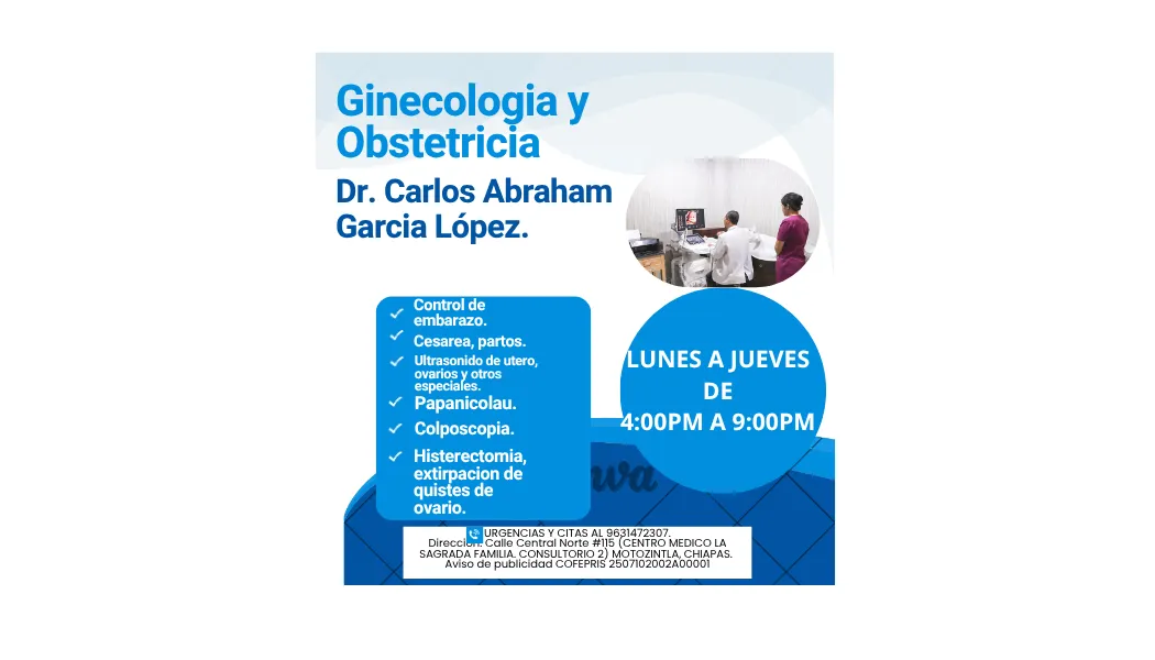 Foto 2 de Dr. Carlos Abraham Garcia Lopez, por Ginecologia y Obstetricia. Dr. Carlos Abraham Garcia Lopez