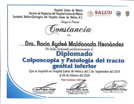 Foto 4 de Rocío Aydeé Maldonado Hernández, por Rocío Aydeé Maldonado Hernández, Ginecólogo Oncólogo