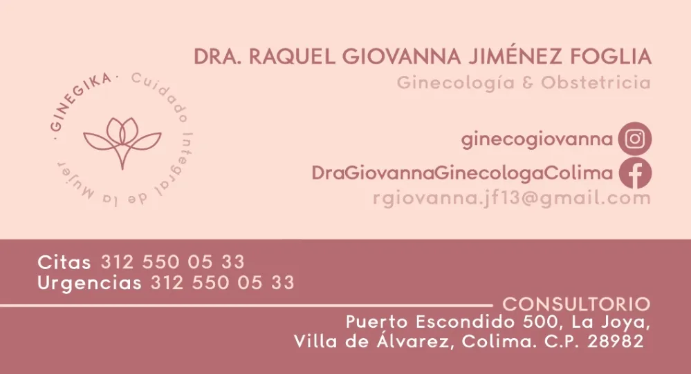 Foto 1 de Dra. Raquel Giovanna Jiménez Foglia, por Dra. Raquel Giovanna Jiménez Foglia - Ginecología, Obstetricia y Colposcopía en Colima