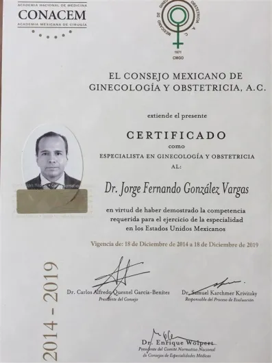 Foto 3 de Dr. Jorge Gonzalez Vargas, por Dr. Jorge Gonzalez Vargas, Ginecólogo