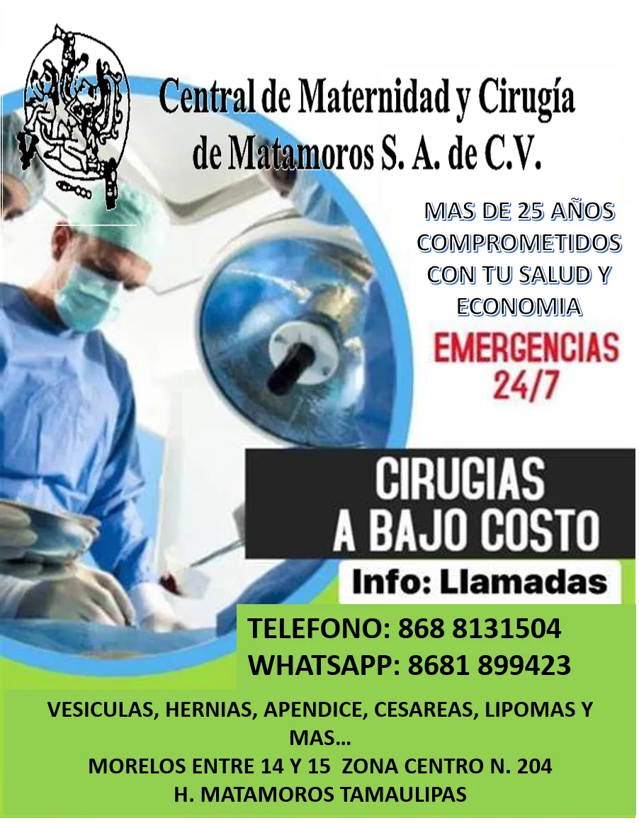Foto 4 de Clinica Central Maternidad Y Cirugia De Matamoros S. A. de C.V., por Clinica Central Maternidad Y Cirugia De Matamoros S. A. de C.V.