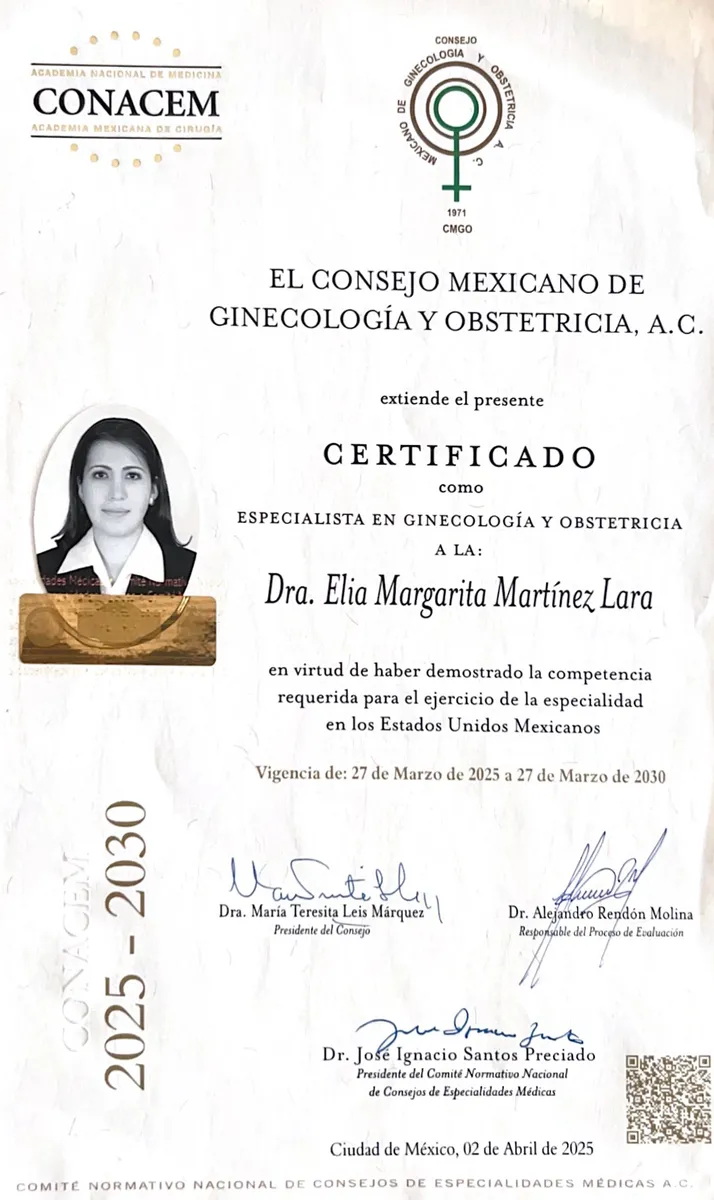 Foto 3 de Dra. Elia Margarita Martínez Lara., por GINEFET / Dra. Elia Margarita Martínez Lara. GINECOLOGIA Y OBSTETRICIA