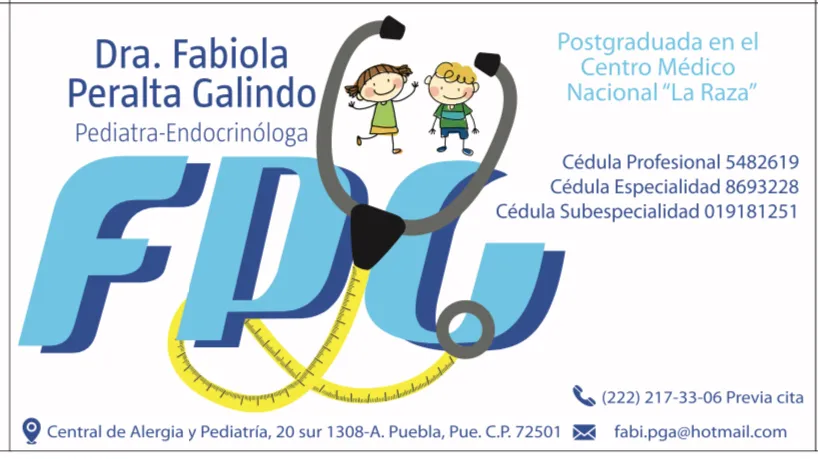 Foto 1 de Dra. Fabiola Peralta Galindo Endocrinóloga Pediatra. Pediatrica. Pediatría General. Nutrición Pediatrica, por Dra Fabiola Peralta Galindo Endocrinóloga Pediatra. Ginecología Pediatrica. Pediatría General. Nutrición Pediatrica