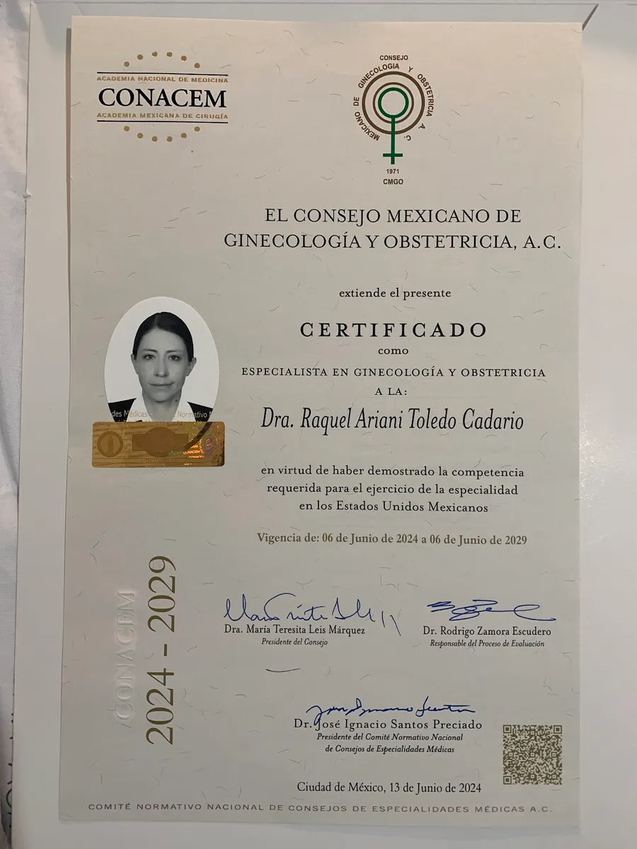 Foto 4 de Dra. Raquel Ariani Toledo Cadario, por Dra. Raquel Ariani Toledo Cadario-Ginecología y Obstetricia