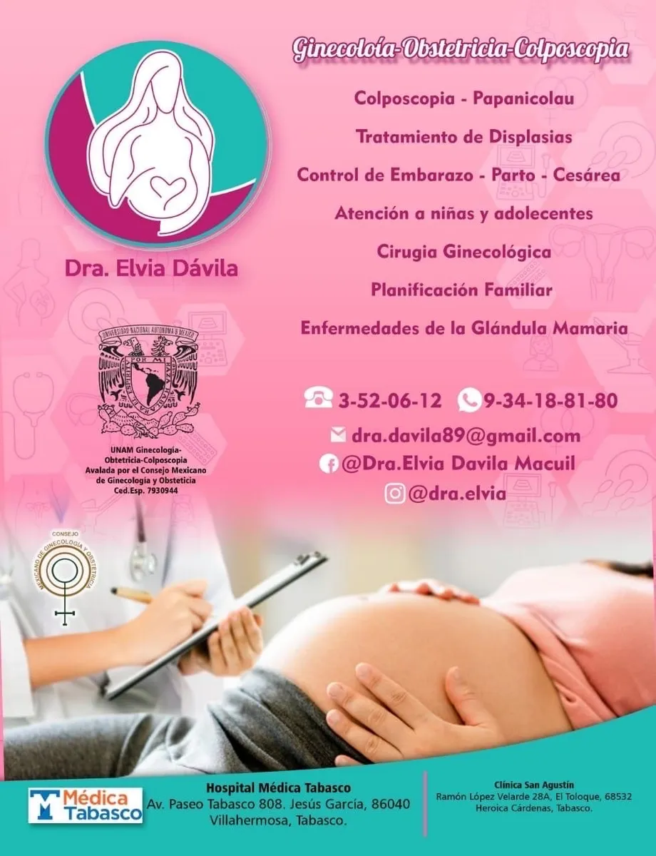 Foto 1 de Dra. Elvia Dávila Macuil, por Dra. Elvia Dávila Macuil Ginecóloga- Obstetra- Colposcopista